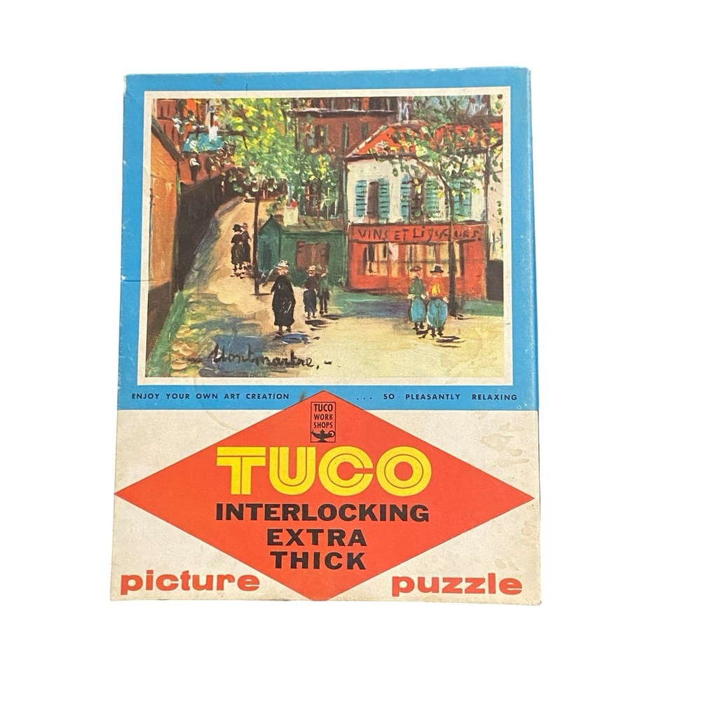 Vintage TUCO Montmartre Picture Puzzle 300-500 Pc Extra Thick Interlocking